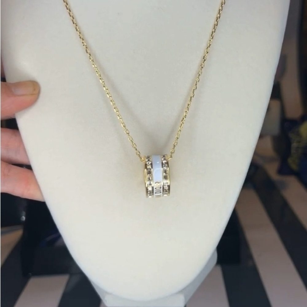 Dior Upcycled Necklace With Crystal Ring - Picture 2 of 7